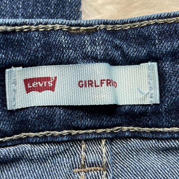 Levi's Girlfriend Skinny Jeans Denim Dark Wash Size 10 - Picture 7 of 7